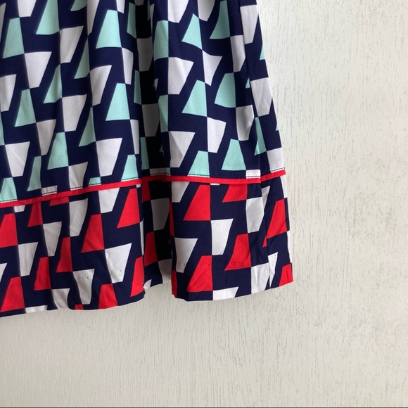 NWT Tommy Hilfiger Navy Geometric Print Skirt - Size 14 - Picture 6 of 10